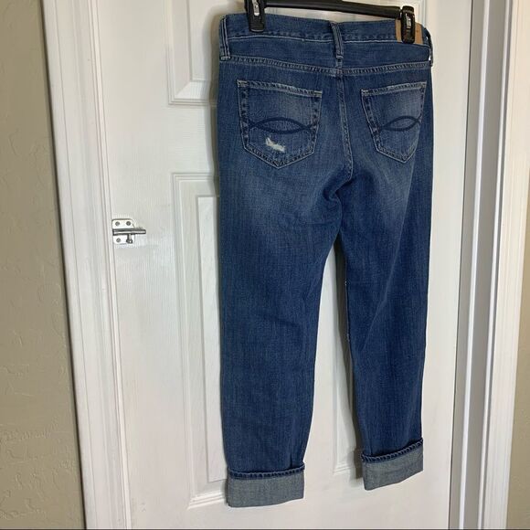 Abercrombie & Fitch Easy Fit Boyfriend Jeans Distressed Size 0 - Picture 12 of 12